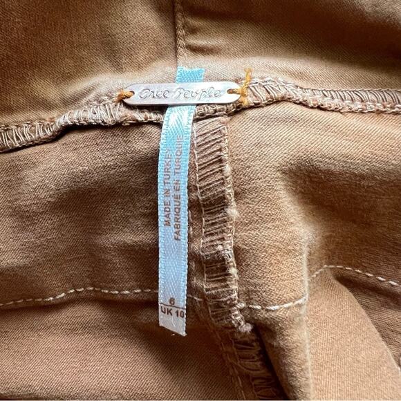 Free People Flow Away Paperbag Waist Chino Crop Pants - Picture 4 of 4